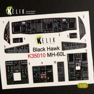 KELIK K35010 MH-60L BLACK HAWK - Décalcomanies 3D pour intérieur de la maquette Kitty Hawk au 1/35 – Bild 3