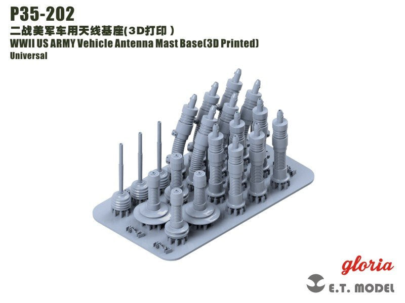 Base de mât d&amp;#39;antenne pour véhicule de l&amp;#39;armée américaine de la Seconde Guerre mondiale ET Model P35-202 (impression 3D) 1/35