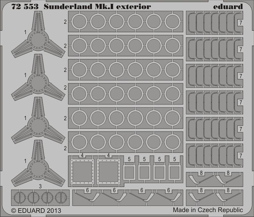 Eduard 72553 Sunderland Mk. et extérieur 1/72 ITALERI