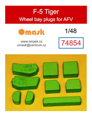 Omask 74854 Bouchons de puits de train d&amp;#39;atterrissage pour F-5 Tiger (pour véhicules blindés) 1/48