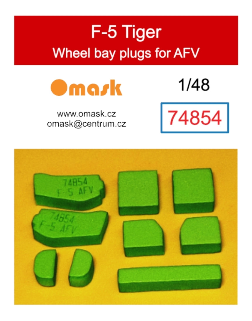 Omask 74854 Bouchons de puits de train d&amp;#39;atterrissage pour F-5 Tiger (pour véhicules blindés) 1/48