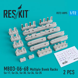 RESKIT RS72-0095 MBD3-U6-68 PORTE-BOMBES MULTIPLES (2 PIÈCES) 1/72