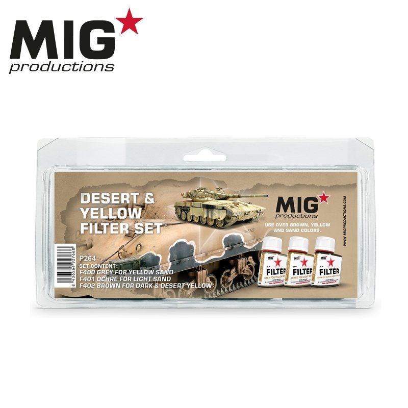 Ensemble de filtres MIG Productions P264 Désert et Jaune (3 x 35 ml)