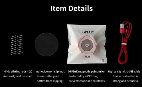 Mélangeur de peinture magnétique portable DSPIAE MS-01 – image 3