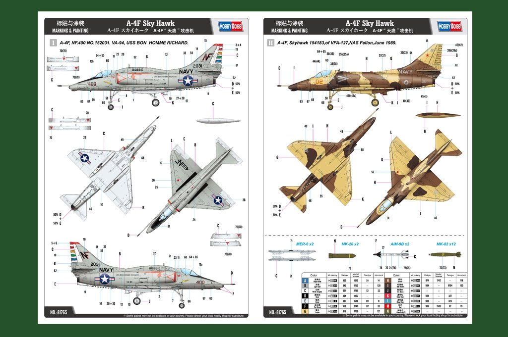 Hobby Boss 81765 A-4F Sky Hawk 1/48  – imagen 2