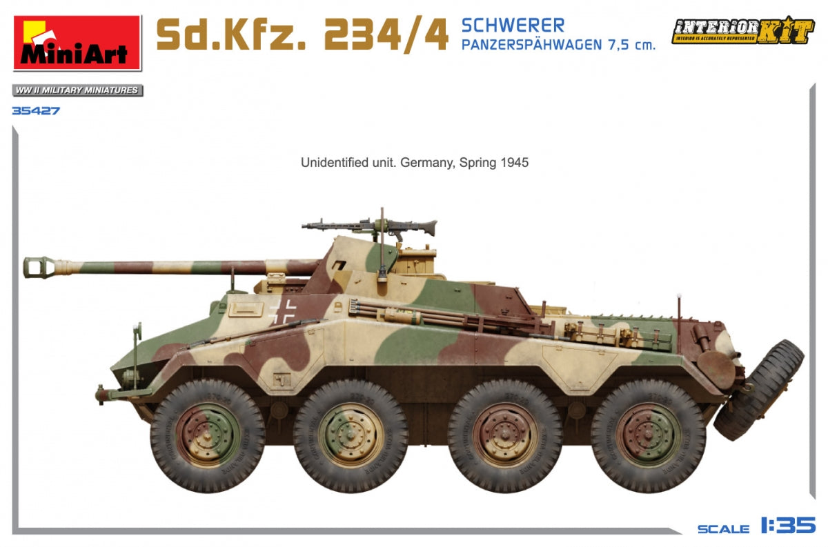 MiniArt 35427 Sd.Kfz. 234/4 SCHWERER PANZERSPÄHWAGEN 7,5 cm. KIT INTÉRIEUR 1/35 – image 9