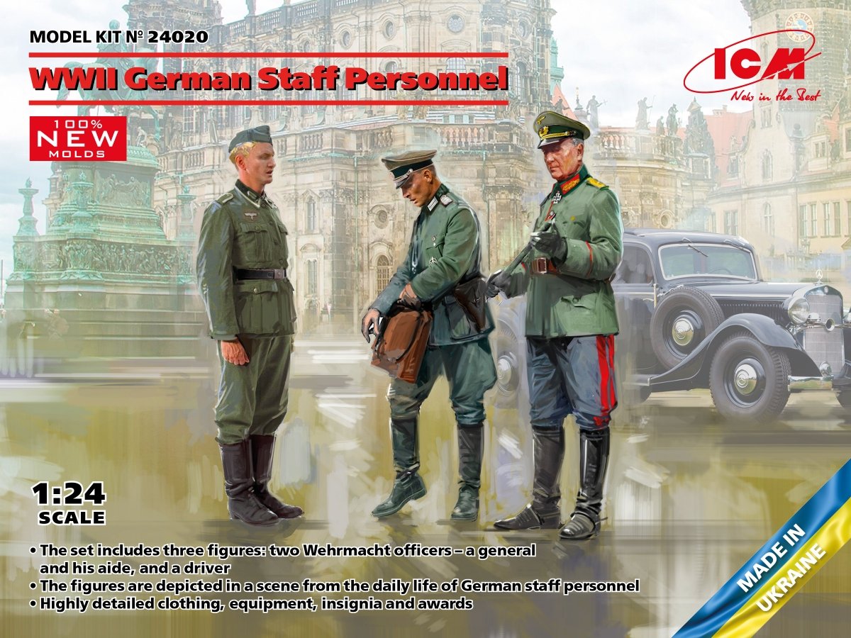ICM 24020 Personnel d&amp;#39;état-major allemand de la Seconde Guerre mondiale 1/24