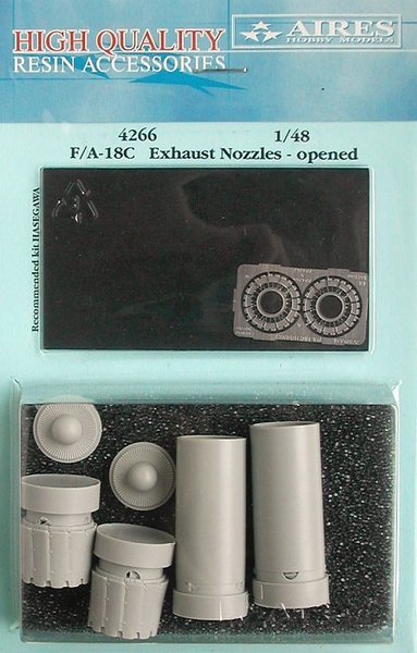 Buses d'échappement Aires 4266 F/A-18C Hornet - position ouverte 1/48 Hasegawa