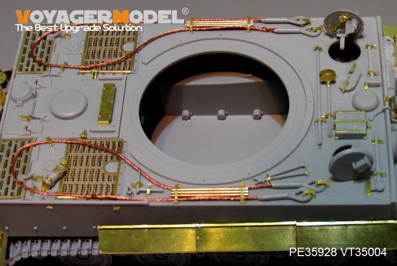 Maquette Voyager PE35928 Char Tiger I allemand de la Seconde Guerre mondiale, production tardive, pour TRUMPETER 09540, échelle 1/35 – immagine 21