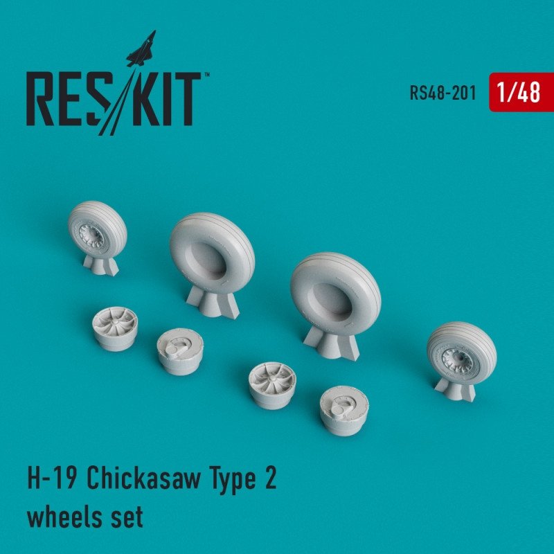 RESKIT RS48-0201 H-19 Chickasaw Type 2 roues jeu 1/48 