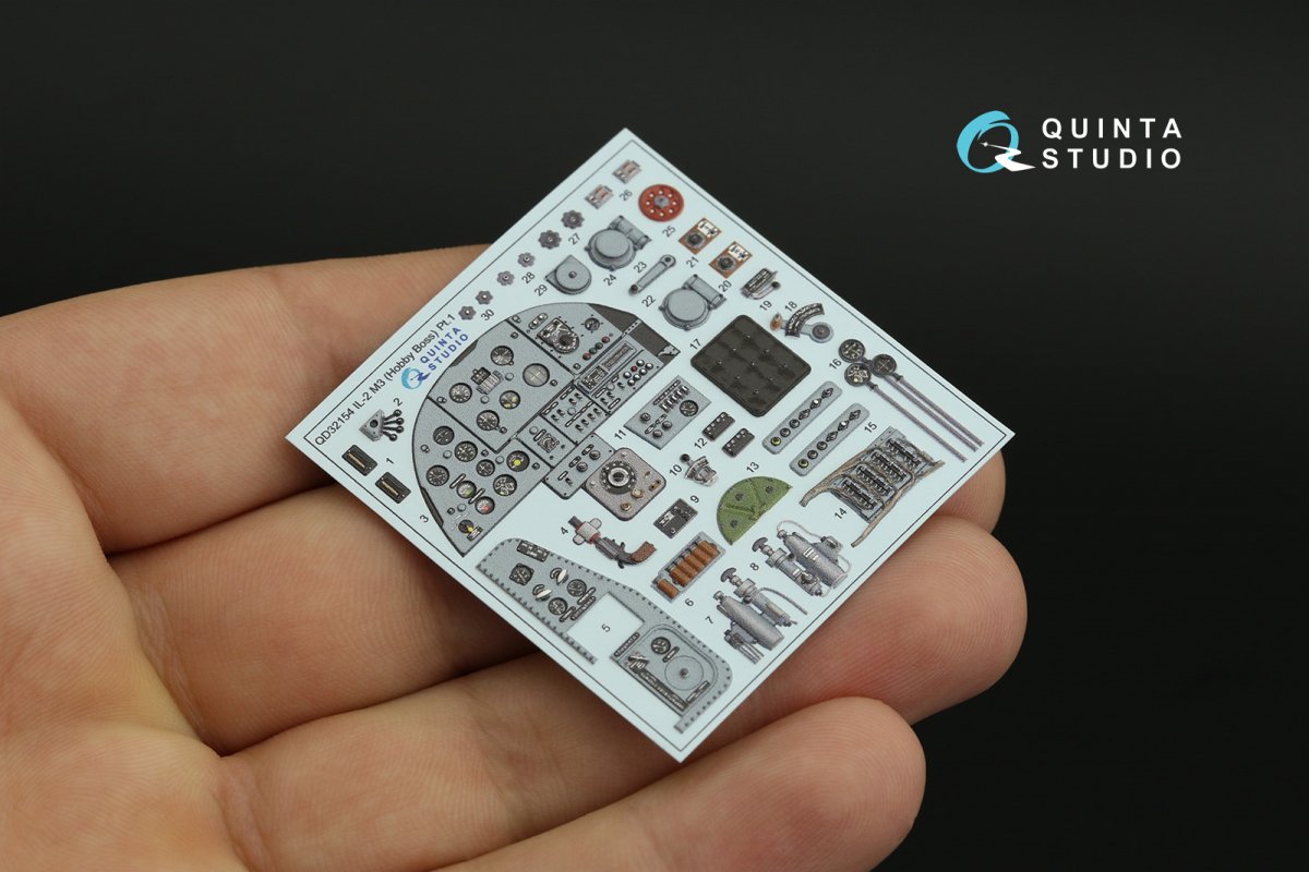 Quinta Studio QD32154 IL-2M3 3D-Printed &amp;amp; coloured Interior on decal paper (Hobby Boss) 1/32 – zdjęcie 7