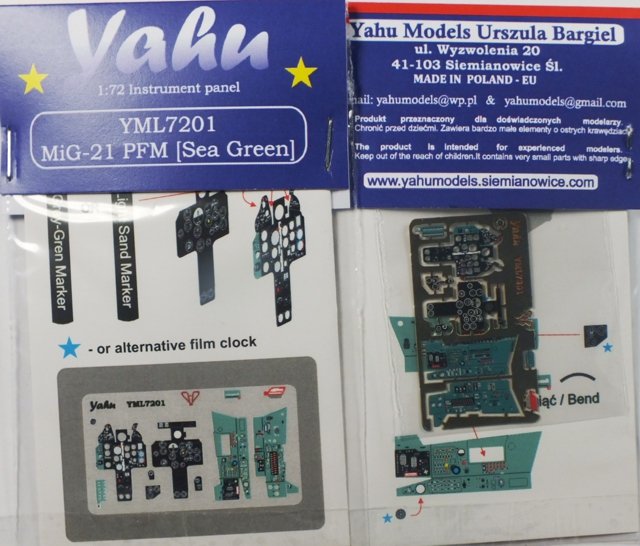 Yahu YML7201 MiG-21 PFM Vert Mer (RV) 1/72