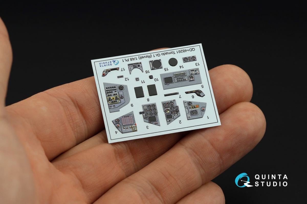 Quinta Studio QDS+48261 Tornado GR.1 Intérieur coloré imprimé en 3D sur papier décalcomanie (Revell) (petite version) (avec pièces en résine imprimées en 3D) 1/48 – image 4