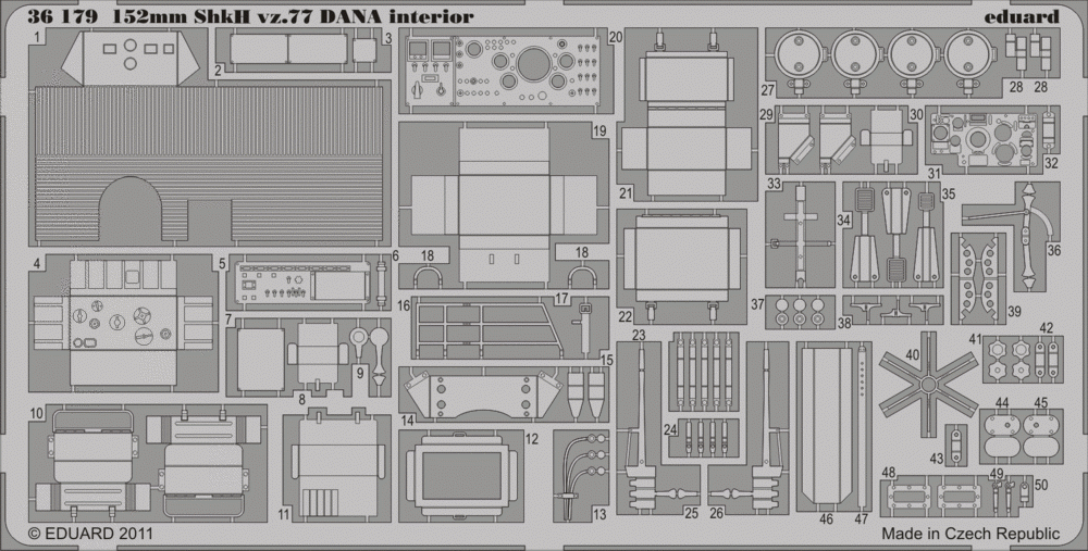 Eduard 36179 Intérieur DANA 152 mm ShkH vz.77 1/35 Hobby Boss