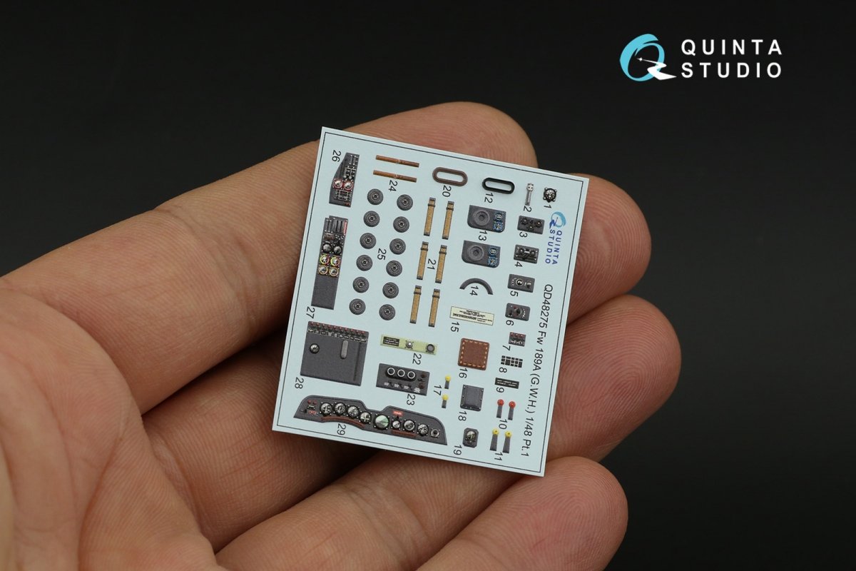 Intérieur imprimé en 3D et coloré sur papier décalcomanie Quinta Studio QD48275 Fw 189A (GWH) 1/48 – image 2