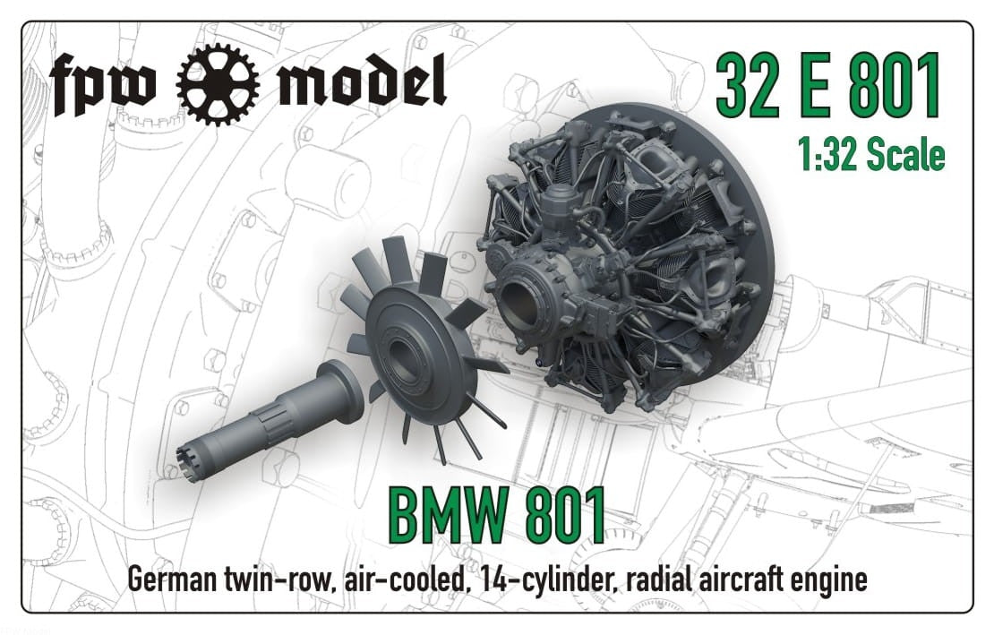 FPW Modèle 32E801 BMW 801 (Fixe) 1/32