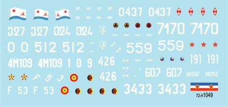 Star Decals 72-A1049 T-55A Guerre froide. Armée soviétique (infanterie de terre et de marine), Pologne, Hongrie, Yougoslavie, Tchécoslovaquie, Allemagne-RDA et Roumanie. Échelle 1/72. – image 3