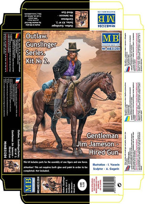 Master Box 35204 Outlaw. Gunslinger n° 2 : Gentleman Jim Jameson, mercenaire, échelle 1/35 – Bild 2