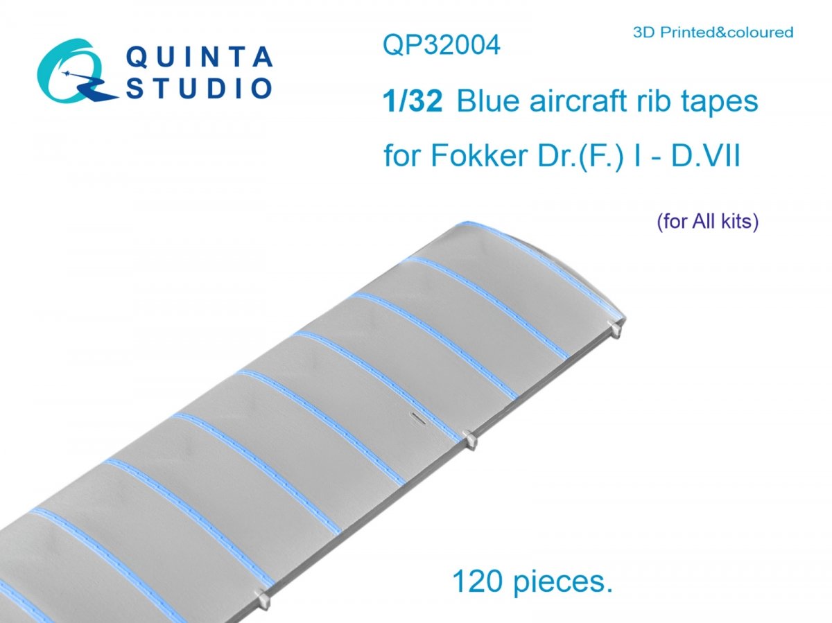 Quinta Studio QP32004 Bandes Blue Rib Fokker Dr. (F.)ID.VII (pour tous les kits) 1/32