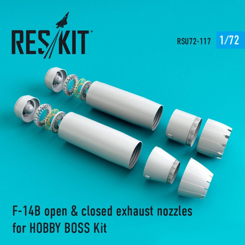 RESKIT RSU72-0117 F-14 B/D open &amp; closed exhaust nozzles for Hobby Boss 1/72