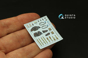 Intérieur imprimé en 3D et coloré sur papier décalcomanie Quinta Studio QD72083 Me 163 (Academy) 1/72 – image 5