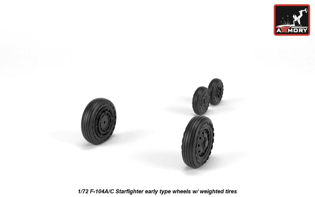 Armory Models AW72320 F-104A/C Starfighter wheels, w/ optional nose wheels, weighted 1/72 – zdjęcie 4
