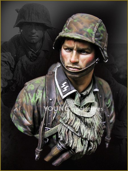 Young Miniatures YM1840 Waffen SS allemands, bataille de Koursk 1943, échelle 1/10 