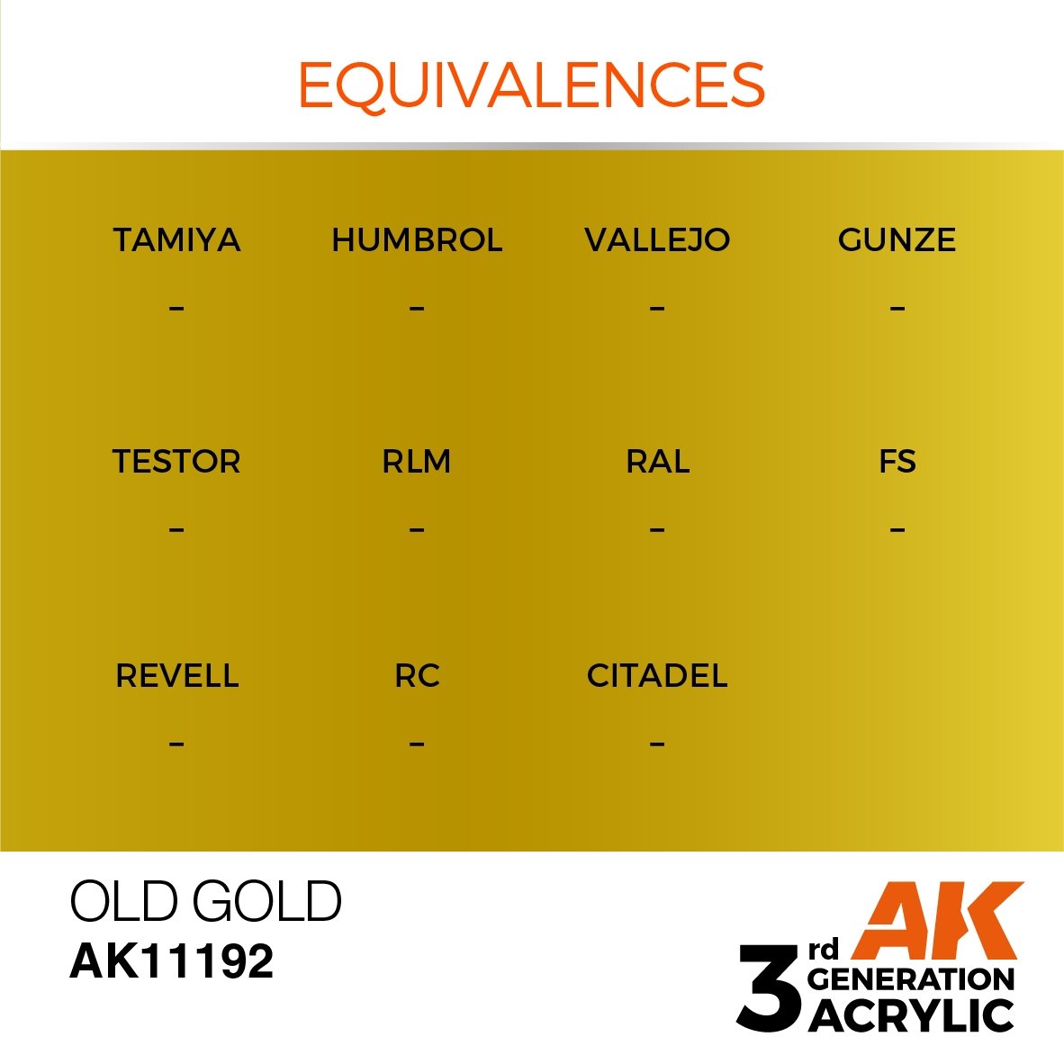 AK Interactive AK11192 OLD GOLD – MÉTALLIQUE 17 ml – imagen 3