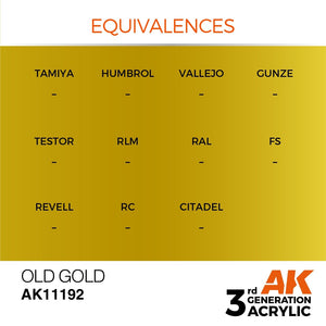 AK Interactive AK11192 OLD GOLD – MÉTALLIQUE 17 ml – imagen 3