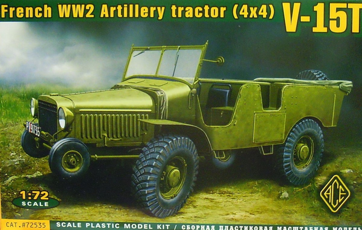 Tracteur d'artillerie français ACE 72535 (4x4) V15T (1/72) de la Seconde Guerre mondiale