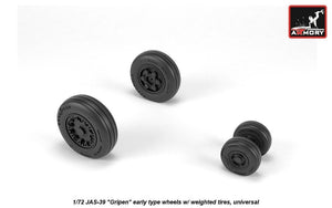 Roues Armory Models AW72503 JAS-39 Gripen avec pneus lestés, échelle 1/72 (début de la série) – image 2