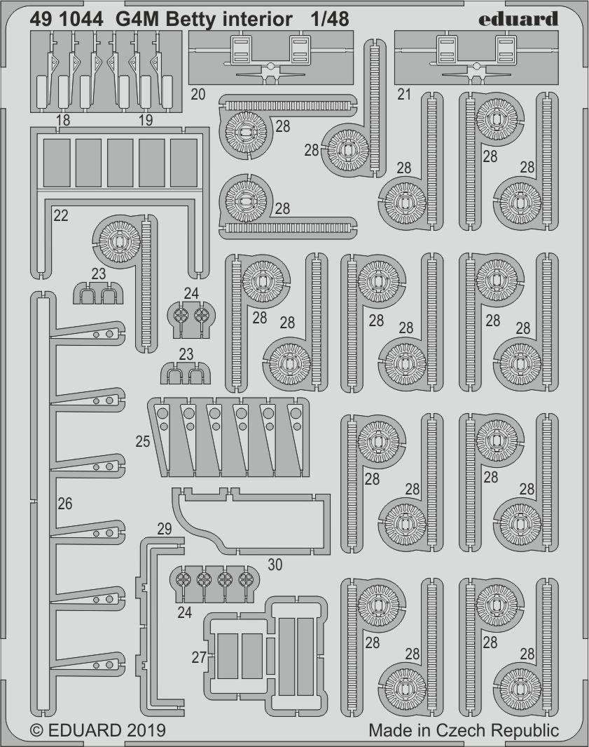 Intérieur Eduard 491044 G4M Betty 1/48 TAMIYA – imagen 2