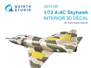 Intérieur imprimé en 3D et coloré sur papier décalcomanie Quinta Studio QD72195 A-4C (Fujimi/Hobby 2000) 1/72