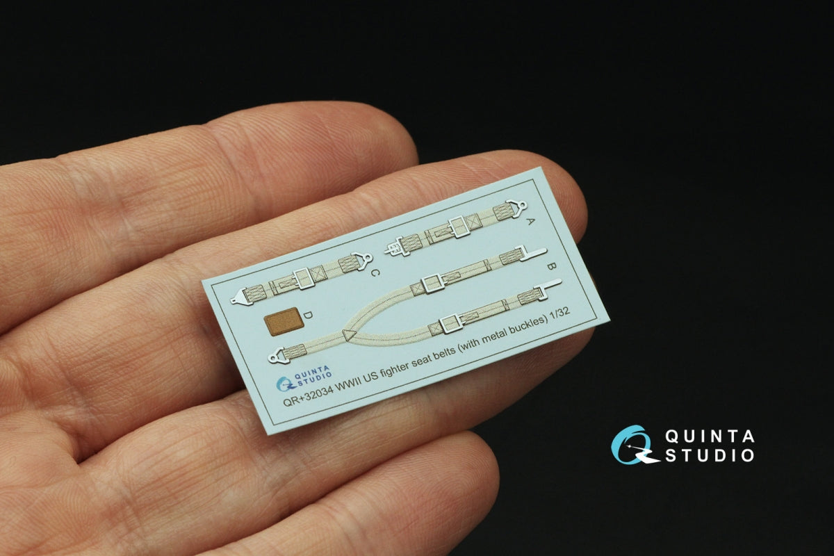 Ceintures de sécurité pour avions de chasse américains de la Seconde Guerre mondiale Quinta Studio QR+32034 (avec boucles métalliques) (Tous les kits) 1/32 – Bild 8