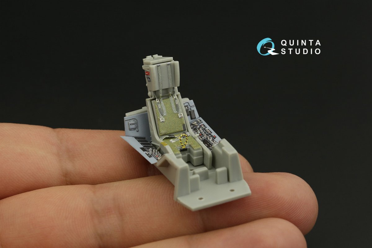 Intérieur imprimé en 3D et coloré sur papier décalcomanie Quinta Studio QD48279 F/A-18C (première génération) (HobbyBoss) 1/48  – image 9