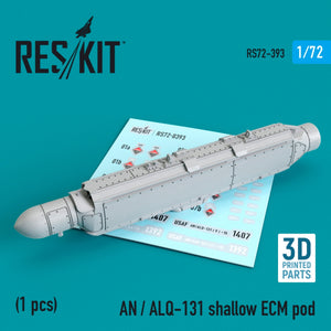 RESKIT RS72-0393 AN / ALQ-131 POD ECM PEU PROFONDE (IMPRESSION 3D) 1/72