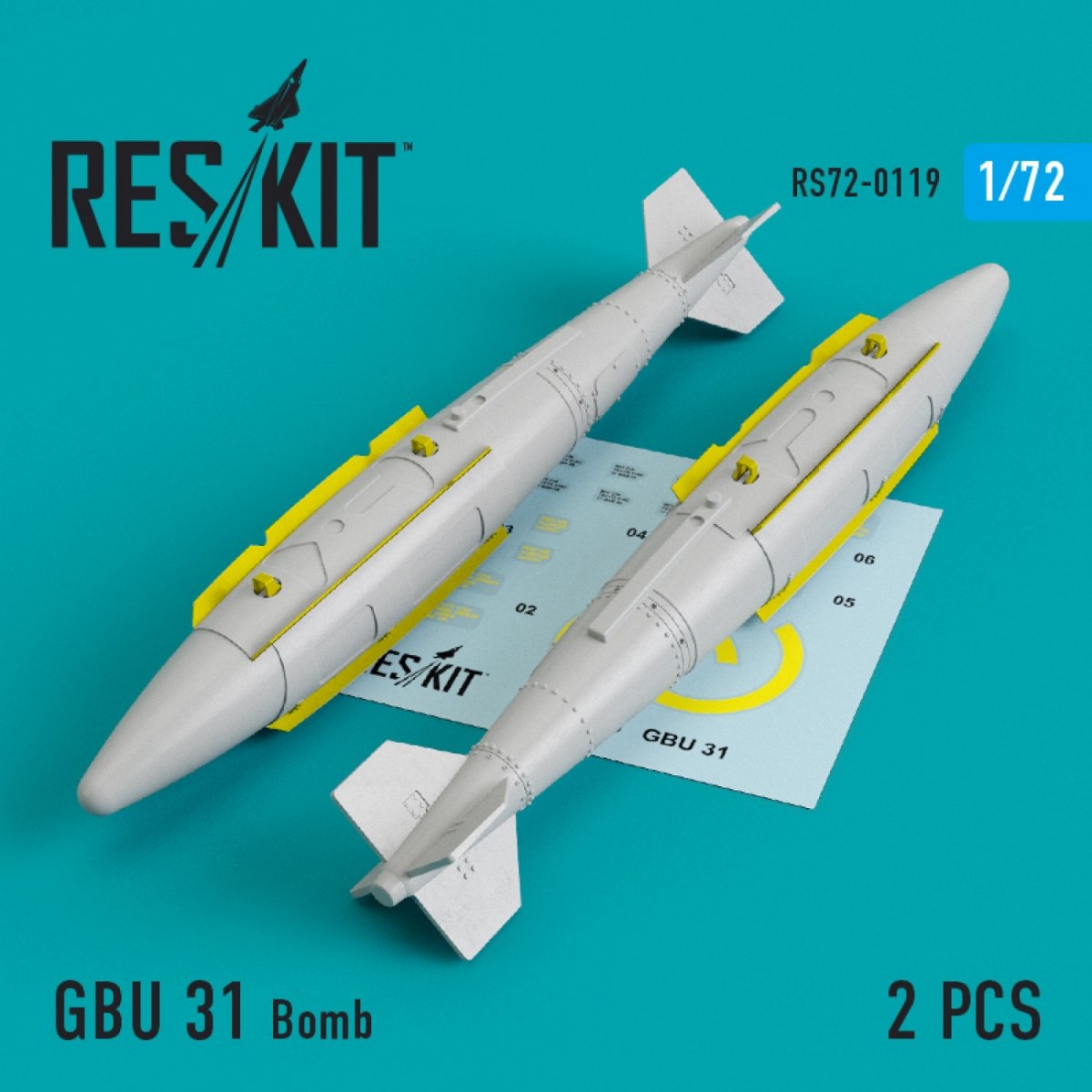 RESKIT RS72-0119 GBU-31 BOMBES (2 PIÈCES) 1/72