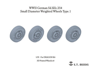 Maquette ET P35-101 Sd.Kfz.234 allemand de la Seconde Guerre mondiale, roues lestées de petit diamètre, type 1, échelle 1/35 – immagine 2
