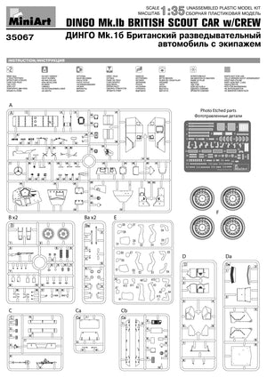 MiniArt 35067 DINGO Mk.1b VOITURE DE SCOUT BRITANNIQUE avec ÉQUIPAGE (1/35) – image 26