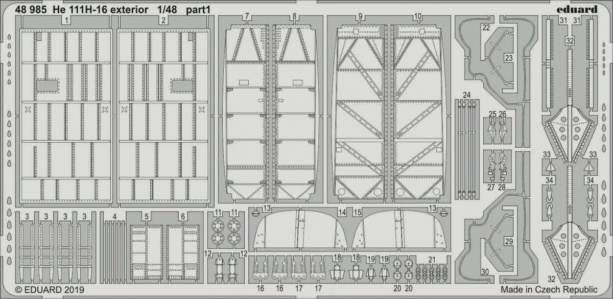 Eduard 48985 He 111H-16 extérieur 1/48 ICM