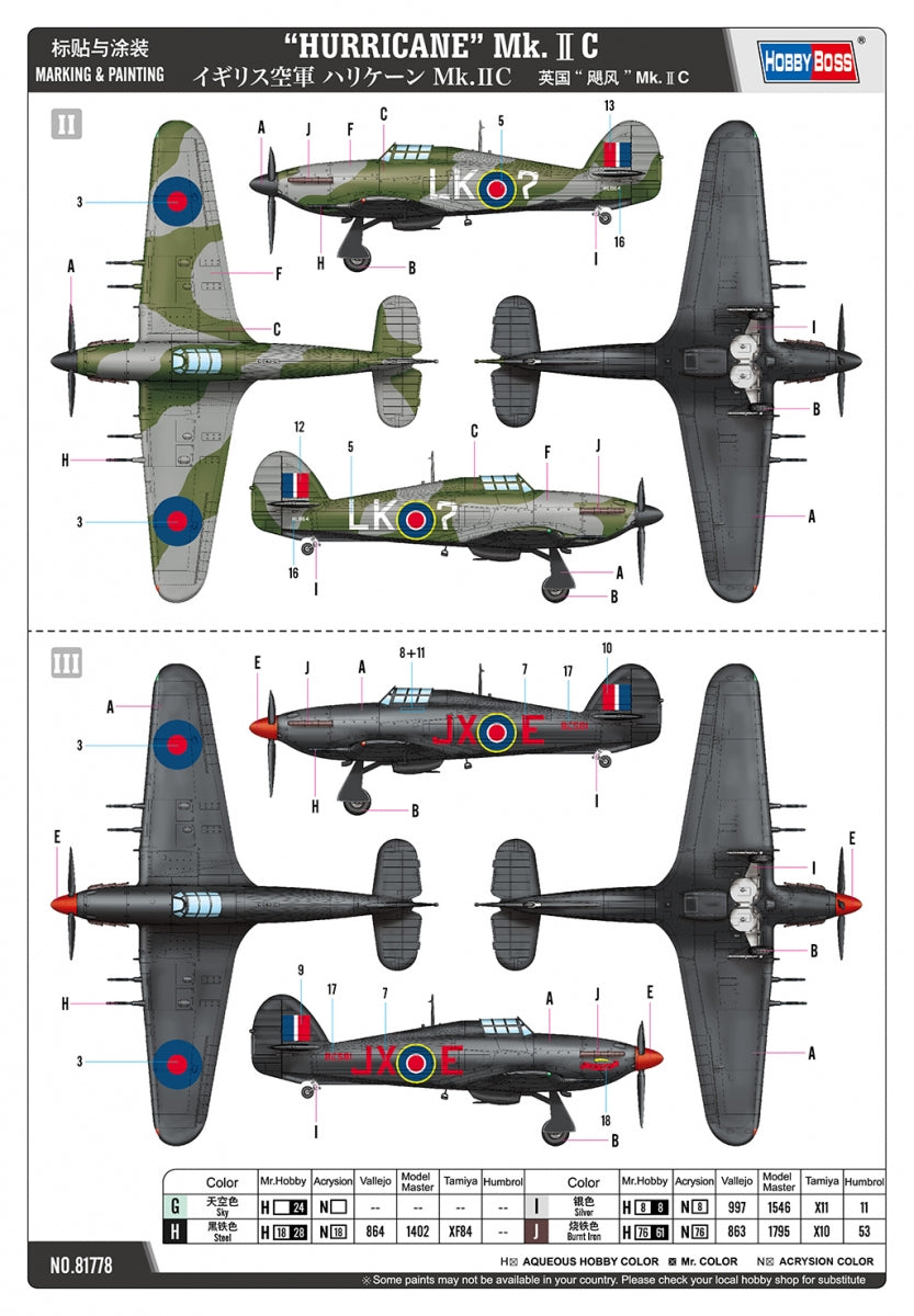 Hobby Boss 81778 HURRICANE Mk.IIC 1/48 – Bild 3