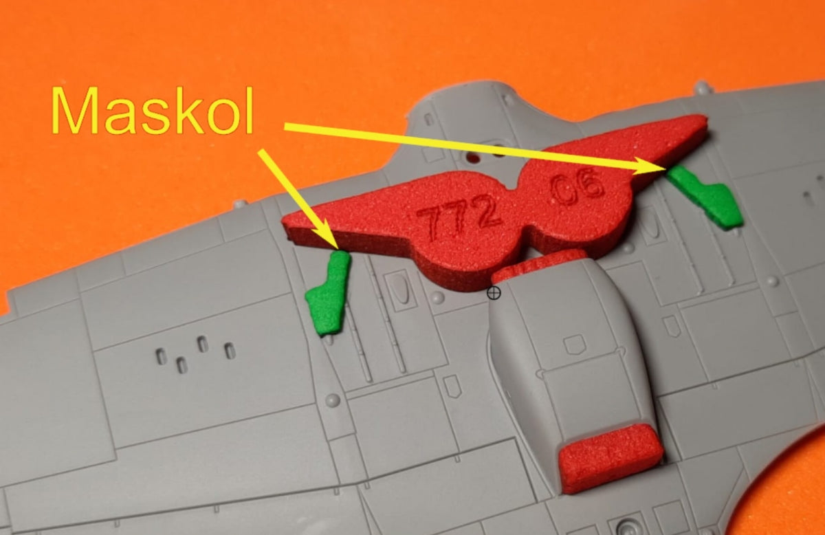 Omask 77206 Bouchons de puits de train d&amp;#39;atterrissage pour Hawker Hurricane (pour Arma Hobby) 1/72 – immagine 3