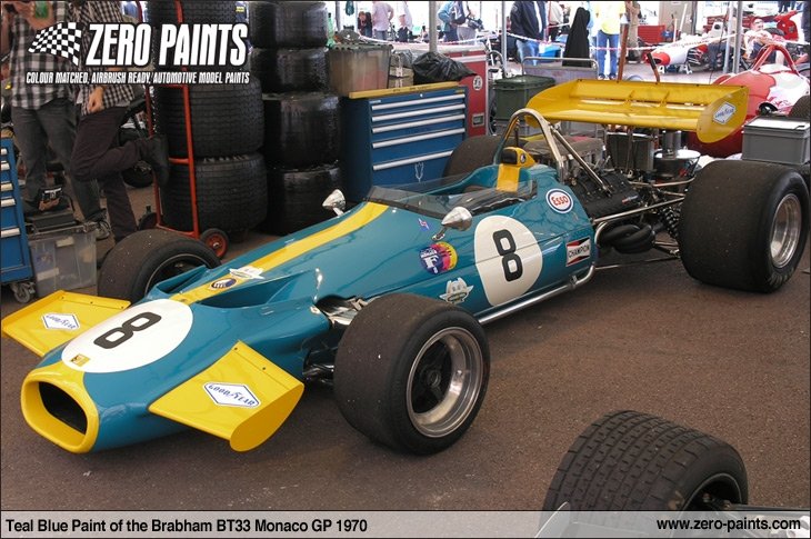 Peinture Zero Paints ZP-1213 Brabham BT33 Monaco GP 1970 (turquoise) 60 ml