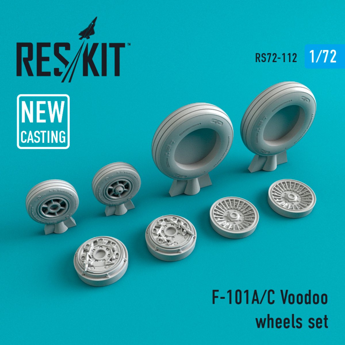 RESKIT RS72-0112 F-101 (A,C) « VOODOO » JEU DE ROUES 1/72