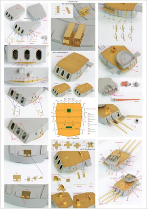 Pontos 23002F1 USS BB-63 Missouri 1945 Kit de détails (Pont en bois teinté teck) (1/200) – image 35