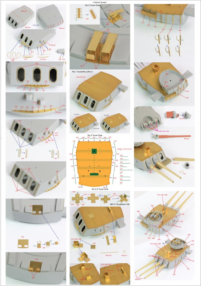 Pontos 23002F1 USS BB-63 Missouri 1945 Kit de détails (Pont en bois teinté teck) (1/200) – image 35