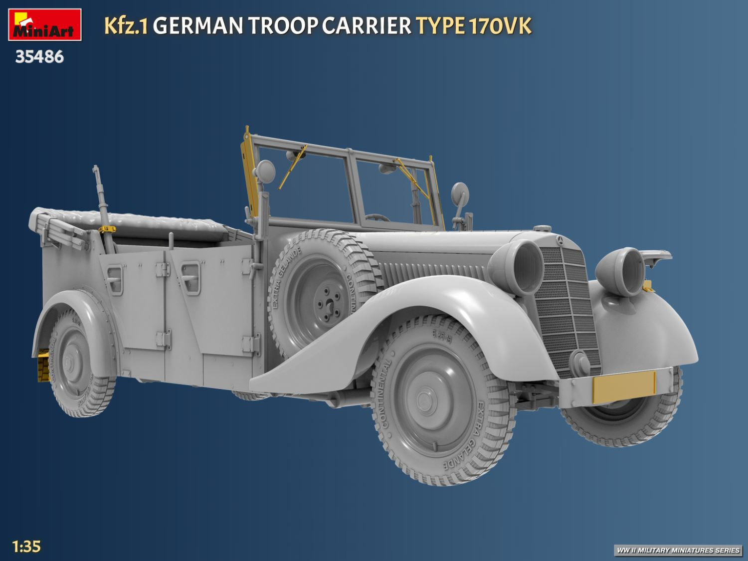 MiniArt 35486 Kfz.1 Transport de troupes allemand Type 170VK 1/35 – imagen 3
