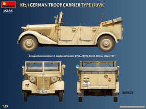 MiniArt 35486 Kfz.1 Transport de troupes allemand Type 170VK 1/35 – imagen 13