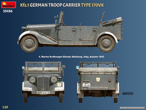 MiniArt 35486 Kfz.1 Transport de troupes allemand Type 170VK 1/35 – imagen 14