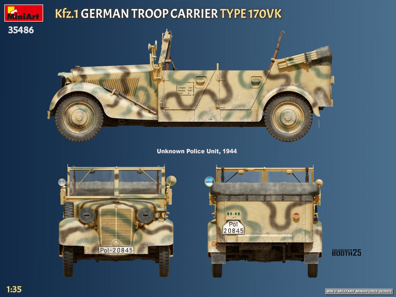 MiniArt 35486 Kfz.1 Transport de troupes allemand Type 170VK 1/35 – imagen 16
